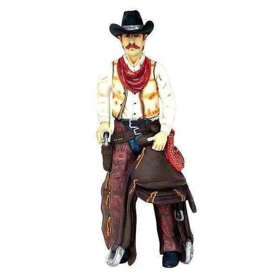 Western Cowboy With Saddle Life Size Statue