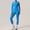 Bleu (Veste + Pantalon), variante sur PISONIC Ensembles d'Entraînement Deux Pièces pour Femmes Soutien-Gorge de Sport Assorti Taille Haute Short Moulant Gym Yoga Vêtements Athlétiques