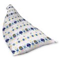 thumbnail image 2 of Cinco de Mayo Lounger Chair Bag, Cultural Sugar Skulls Bones and Flowers Pattern, High Capacity Storage with Handle Container, Lounger Size, Azure Blue Multicolor, by Ambesonne, 2 of 5