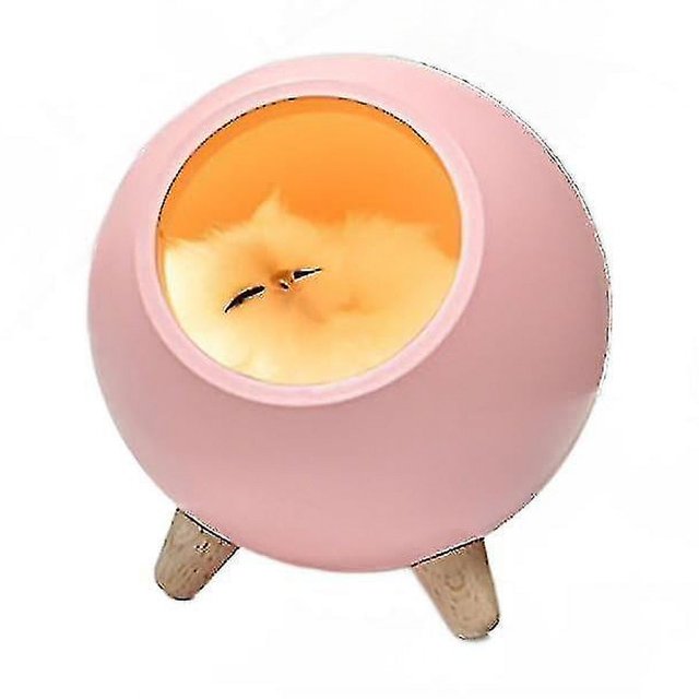 Lámpara de dormitorio YUANXCMXG Luz nocturna para casa de gato 1 pieza Rosa