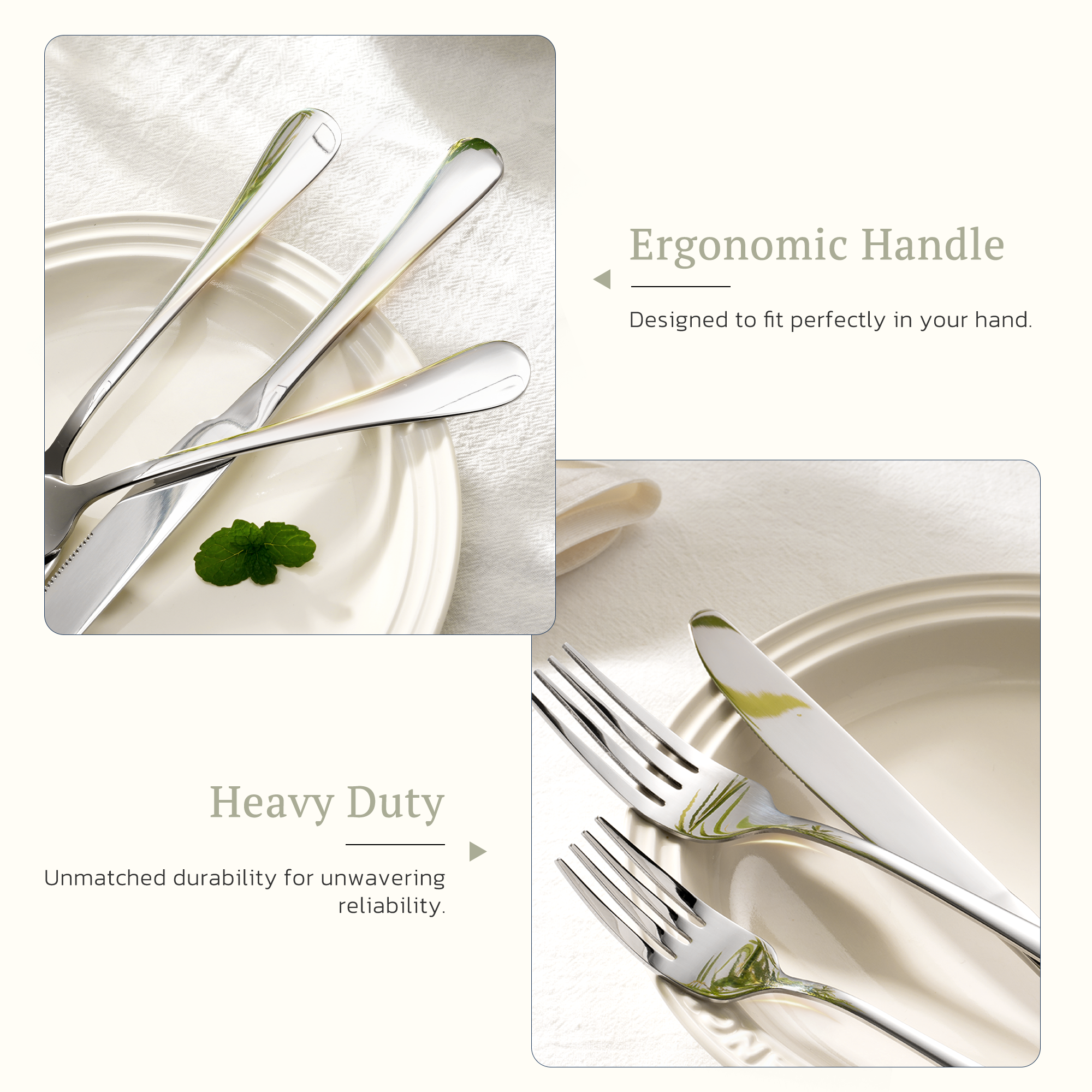 Astercook 25-Piece Silverware Set, Service for 4, Stainless Steel photo 6