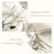 Astercook 25-Pieces Silverware Set with Steak Knives, Tableware Set for 4 - Great Food-Grade Stainless Steel Flatware Set, Mirror-Polished Dining Utensil Set Perfect for Home & Restaurant