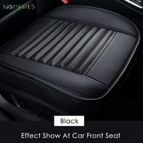 BadPiggies Universal All-inclusive Front Car Seat Cushion, Breathable Bamboo Charcoal Seat Cover Pad Comfortable For Auto Car Supplies, Black