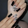 thumbnail image 4 of YTTAL  Impress Press on Nails Short Christmas Press On Nails Short Almond Green Fake Nails - False Nails with Designs White Snowflake Full Cover Matte Glue On Acrylic Nails for Women 24 Pcs, 4 of 10