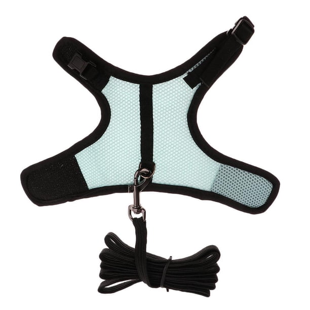 Methold Arnés de malla transpirable para hámster, conejo, cobaya, rata, hurón Suministros para perros Azul L