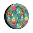 thumbnail image 1 of Fotbe Pineapple Funda de Llanta de Repuesto con Estampado, Engrosada, Ajuste Universal para Jeep, Remolque, RV, SUV, Camión-15 inch, 1 of 6