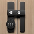 thumbnail image 2 of Luminous Door Latch 180 Degrees Sliding Door Lock Free-punch Interior Door Bolt, 2 of 4