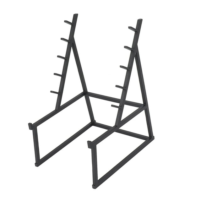 Figura en miniatura de soporte para sentadillas, adorno de escritorio y portalápices, hierro, decoración de gimnasio negra