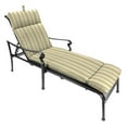 thumbnail image 3 of Jordan Manufacturing 74" x 22" Owen Raffia Beige Stripe Rectangular Outdoor Chaise Lounge Cushion with Ties and Hanger Loop, 3 of 12