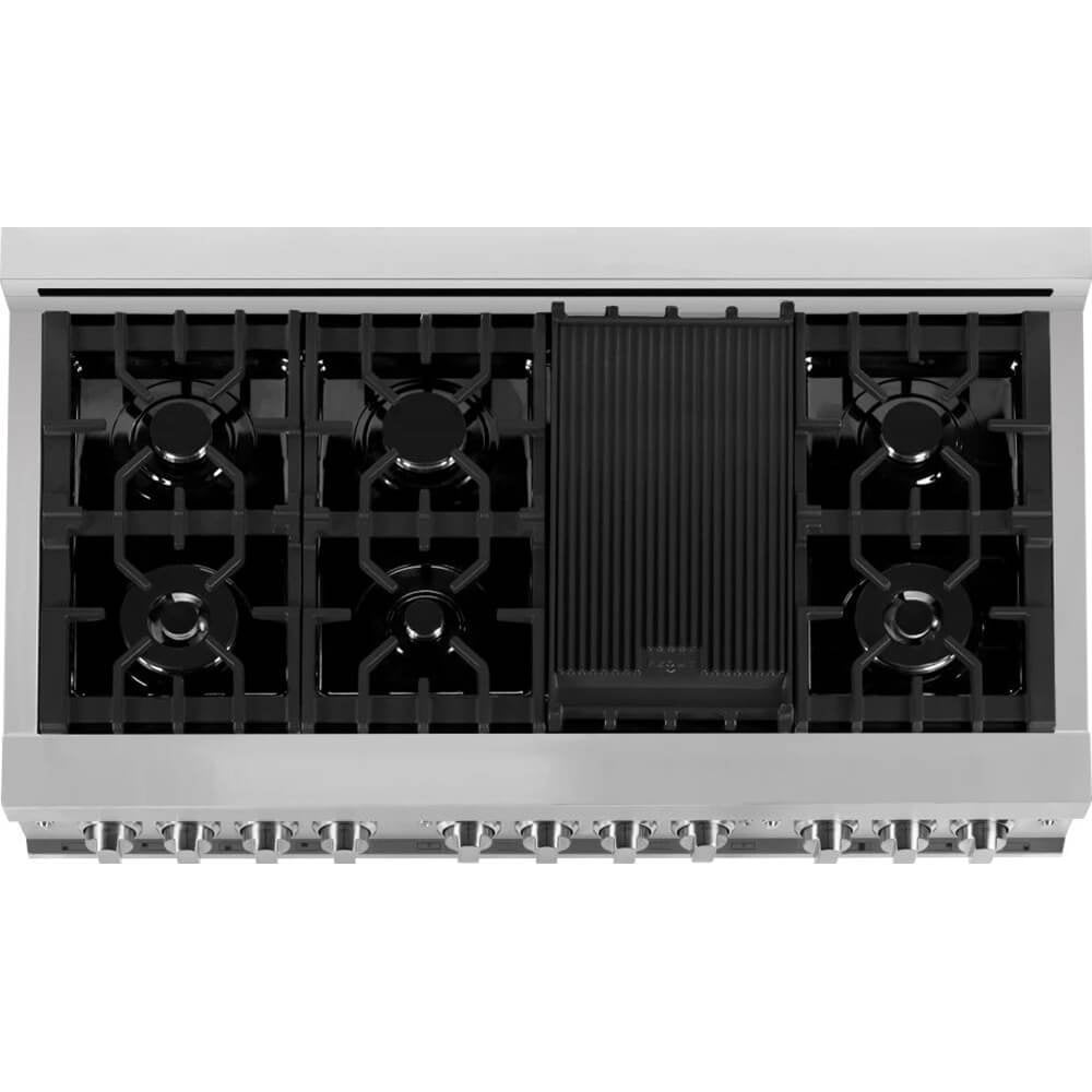 ZLINE RG48 48 inch Stainless Steel Freestanding Gas Double Oven Range