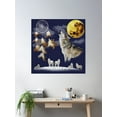 thumbnail image 2 of Spirit Animal Wolf Poster Wall Art, Modern Wall Decor For Living Room Bedroom, 30x30 UNFRAMED, 2 of 3