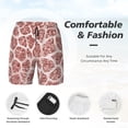 thumbnail image 3 of Yiaed Rose Gold Abstract Spots Print Mens Swim Trunks Bathing Suit Compression Liner Beach Swim Shorts Swimwear Quick Dry Zipper Pocket No-Chafing Board Short-XX-Large, 3 of 6