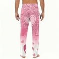 thumbnail image 3 of Fgvctg Valentine's Day Men's Pajamas Comfy Love Heart Graphic Wide Leg Pajamas Sleepwear High Waisted Pj Pant Oversized Fall Spring Drawstring Lounge Pants with Pockets Light pink XL, 3 of 5
