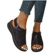 thumbnail image 3 of NOKIO Women's Nonslip Shoes Ladies Casual Paste Slope Bottom Roman Shoes Summer Fashion Ladies Wedges Sandals, 3 of 8