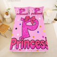 thumbnail image 3 of spefrowx Glitter Princess Letter P Print Bed Sheets for Girls, Pink Star Bow Full Size Sheets, 4 Pieces, 1 Flat Sheet, 1 Fitted Sheet and 2 Pillowcases, 3 of 6