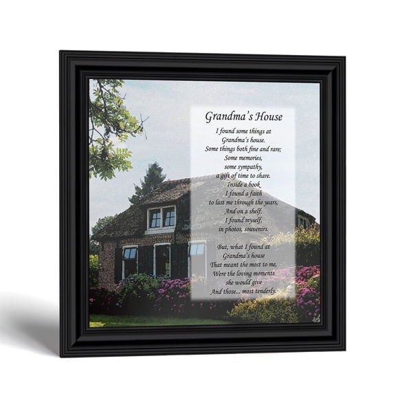 Grandma's House Poem Framed Print, Grandmother Gifts for Nana
