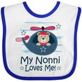 thumbnail image 3 of Inktastic Nonni Loves Me Baby Bear Boys Baby Bib, 3 of 4