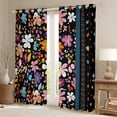 thumbnail image 2 of jejeloiu Cute Flower Daisy Curtains Pack of 2 (42x84 Each),Rustic Floral Curtains Blackout,Colorful Polka Dots Bedroom Curtains For Girls,Luxury Bedroom Decor, 2 of 6