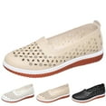 thumbnail image 6 of NOKIO Women's Comfortable Loafers Fashion Spring And Summer Women Casual Shoes Flat Bottom And Soft Bottom Slip On Hollow Breathable Comfortable Solid Color And Elegant Lightweight Dressy Flats, 6 of 9