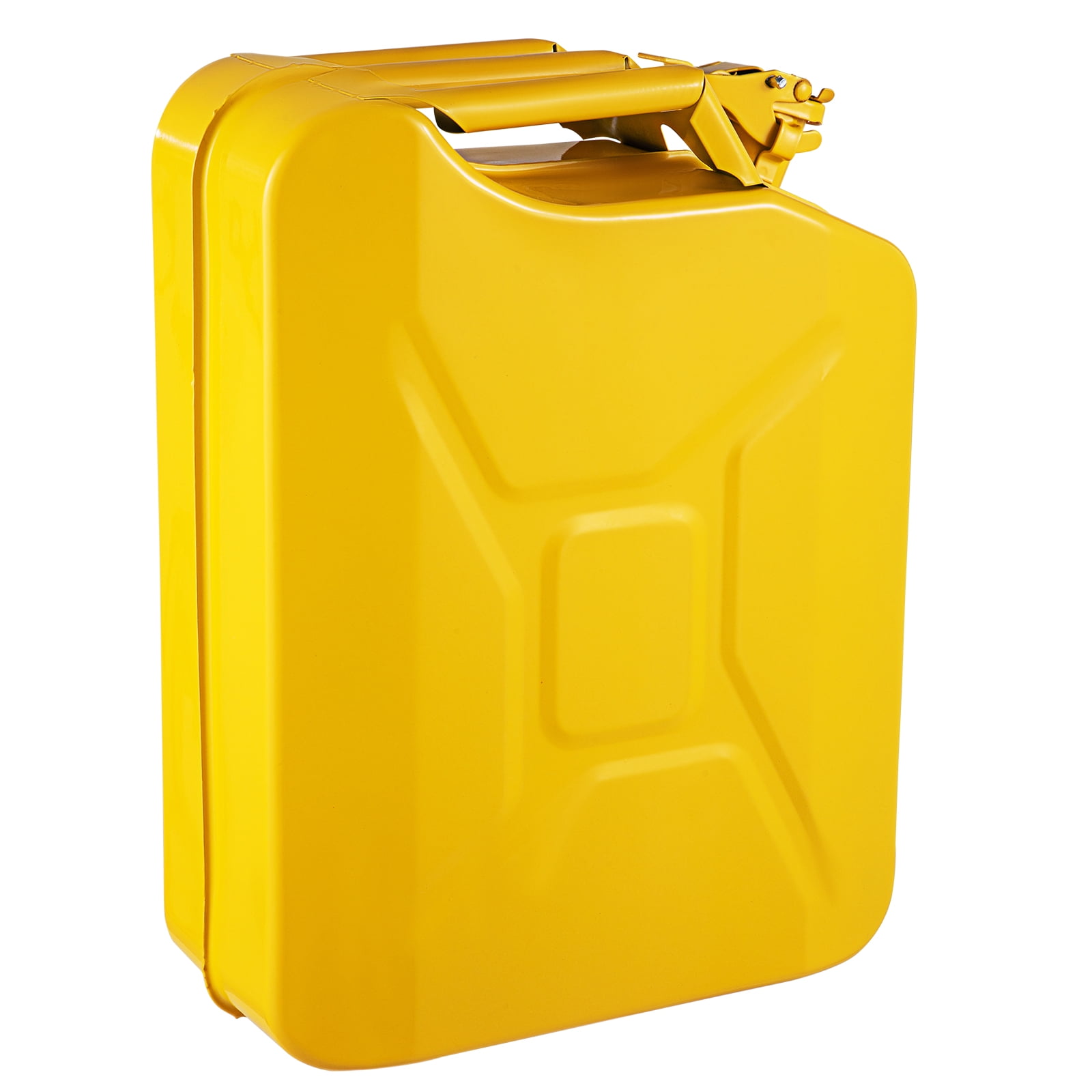 BENTISM Jerry Fuel Can, 5.3 Gallon / 20 L Portable Jerry Gas Can with Flexible Spout System, Rustproof ＆ Heat-resistant Steel Fuel Tank for Cars Trucks Equipment, Yellow