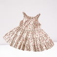 thumbnail image 4 of Odeerbi Toddler Girls Tiered Dress Floral Tank Dress 1-12 Years Children's Summer Dress Princess Floral Slip Dress Nightdress Beige, 4 of 6