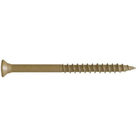 Omg FMGD003-75 Deck Screws With Bit, Gold, 3-In.,
