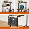 thumbnail image 6 of REAHOME 70 Inch L Shaped Desk with File Drawers and Reversible Storage Shelves, Computer Desk with Power Outlet & LED Strip, Home Office Desks, Writing Study Desk for Bedroom, Rustic Brown, 6 of 16