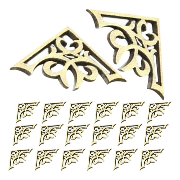 MLINS 50pcs Book Corners Protector Corner Protector Photo Corners Carved Flower Photo Corners For Scrapbooking Triangle Photo Corners For Books Photo Albums Photo Frames Folders
