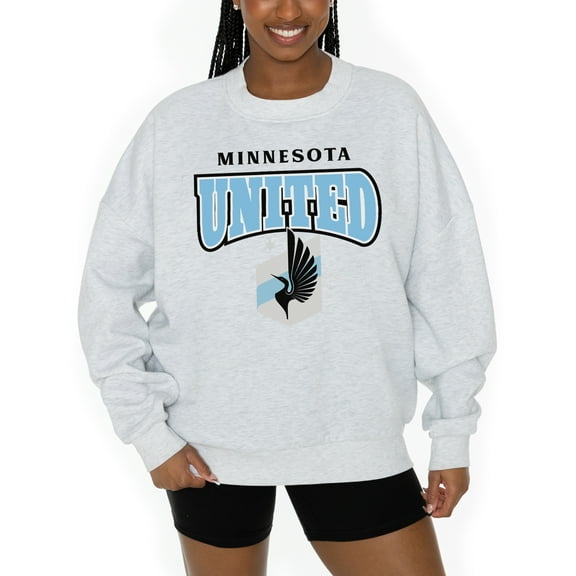 Women's Gameday Couture  Ash Minnesota United FC Pitch Pride Pullover Sweatshirt