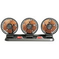 thumbnail image 4 of 24V Three Head Car Fan Portable Vehicle Truck 360° Rotatable Auto Cooling Cooler, 4 of 12