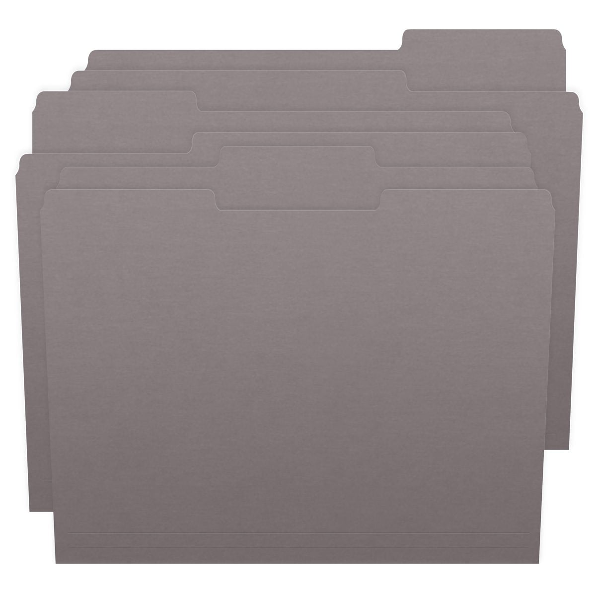 Gray Color File Folders, 1/3 Cut Top Tab, Letter Size, Perfect for Organizing Documents in File Drawers, Box of 100