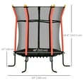 thumbnail image 3 of Soozier Trampoline pour Enfants de 63 Pouces avec Filet de Protection pour l'Intérieur, Rouge, 3 of 10