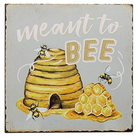 Barnyard Designs Meant To Bee Funny Retro Vintage Tin Bar Sign