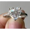 thumbnail image 3 of 2Ct Lab Created Diamond Heart Cut Solitaire Ring For Her 14K White Gold Plated, 3 of 4
