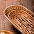 thumbnail image 5 of Rattan Bread Basket Oval Hand-Woven Tea Tray Food Serving Platter For Dinner Parties Coffee Breakfast,L, 5 of 11