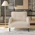 thumbnail image 2 of Modern Accent Chair,Armchair,Corduroy Fabric Sofa Chairs,Upholstered Armchair for Living Room,Bedroom,Office,Beige, 2 of 7
