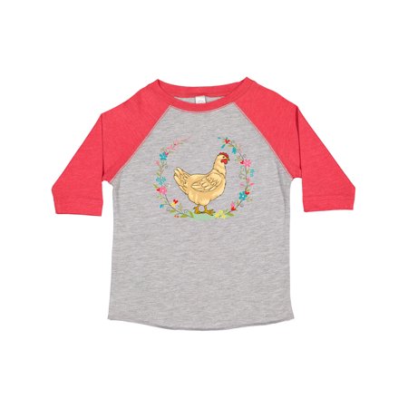 

Inktastic Chicken Farmer Hen Wreath Gift Toddler Toddler Girl T-Shirt