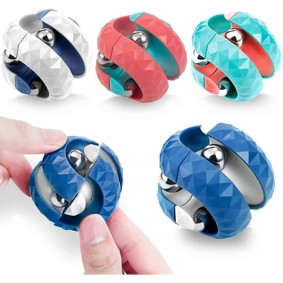 4 Pack Orbit Ball Toy, Fidget Cubes Top Spinning Toy, As Stress Relief Gifts & Creative Decompression Toys, Puzzle Games For Kids Children Adults