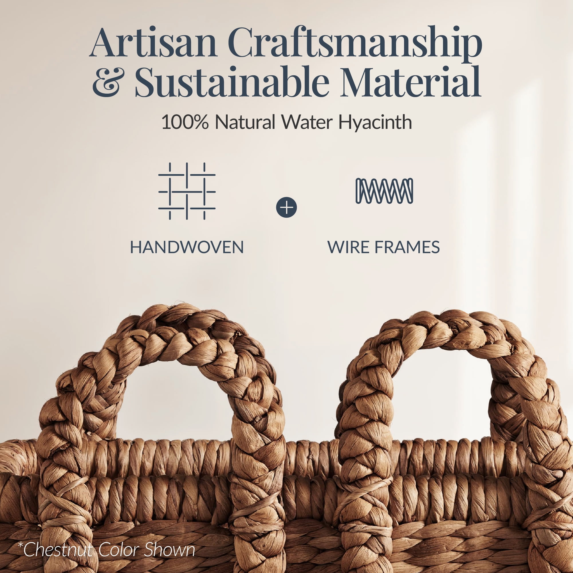 Best Choice Products 3Pc Shelf Baskets, Small, Large and XL Chunky Woven Wicker Baskets w/ Braided Handles - Natural