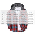 thumbnail image 2 of Admvng Mens Hooded Checkered Long Sleeve Shirt Casual Sportswear Top, 2 of 6