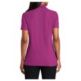 thumbnail image 2 of Womens Stain-Release Cotton/Polyester Polo T-Shirt Boysenberry Pink 3X-Large, 2 of 6