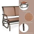 thumbnail image 3 of Pemberly Row Patio Swing Glider Bench Loveseat Rocking Chair Brown, 3 of 8