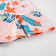 thumbnail image 7 of Girls Rash Guard Swimsuit Zipper One Piece Romper Bathing Suit Long Sleeve Cute Summer Beach Wear with Hat Orange, 2 Years, 7 of 7
