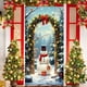 thumbnail image 5 of Cubierta navideña para puerta de 35 x 71 pulgadas con estampado de Papá Noel | Decoración navideña para puerta de entrada y uso interior | Tejido de poliéster duradero | Fácil de instalar, 5 of 5
