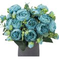 thumbnail image 1 of Ramos de Flores Artificiales TUNC Peonías Rosa 4 Ramos 20 Cabezas Azul Sencillez, 1 of 4