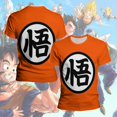 thumbnail image 1 of Camisetas de Dragon Ball Z para niños, ropa de gran tamaño, Son Goku, Super Saiyan, manga corta, Blanco, Negro, Naranja, Jersey transpirable QYM unisex, 1 of 2