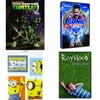 Children's 4 Pack DVD Bundle: Teenage Mutant Ninja Turtles: Rise of the Turtles, Sonic The Hedgehog, Minions: 3 Mini-Movie Collection, Boyhood