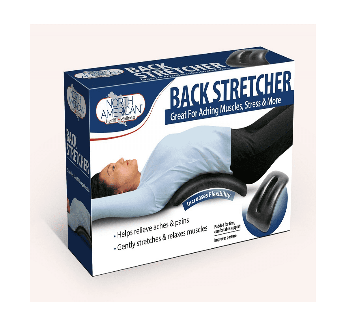 Leather Padded Arched Back Stretcher Massage Pain Relief