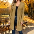 thumbnail image 4 of Plebaso Womens Long Cardigan Casual Open Front Long Sleeve Loose Lightweight Jacket Outwear with Pockets, 4 of 7