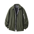 thumbnail image 5 of Men's Jackets Solid Color Lapel Zipper Casual Windbreaker 3 Pockets Jeans Jackets Trucker Coat, 5 of 5